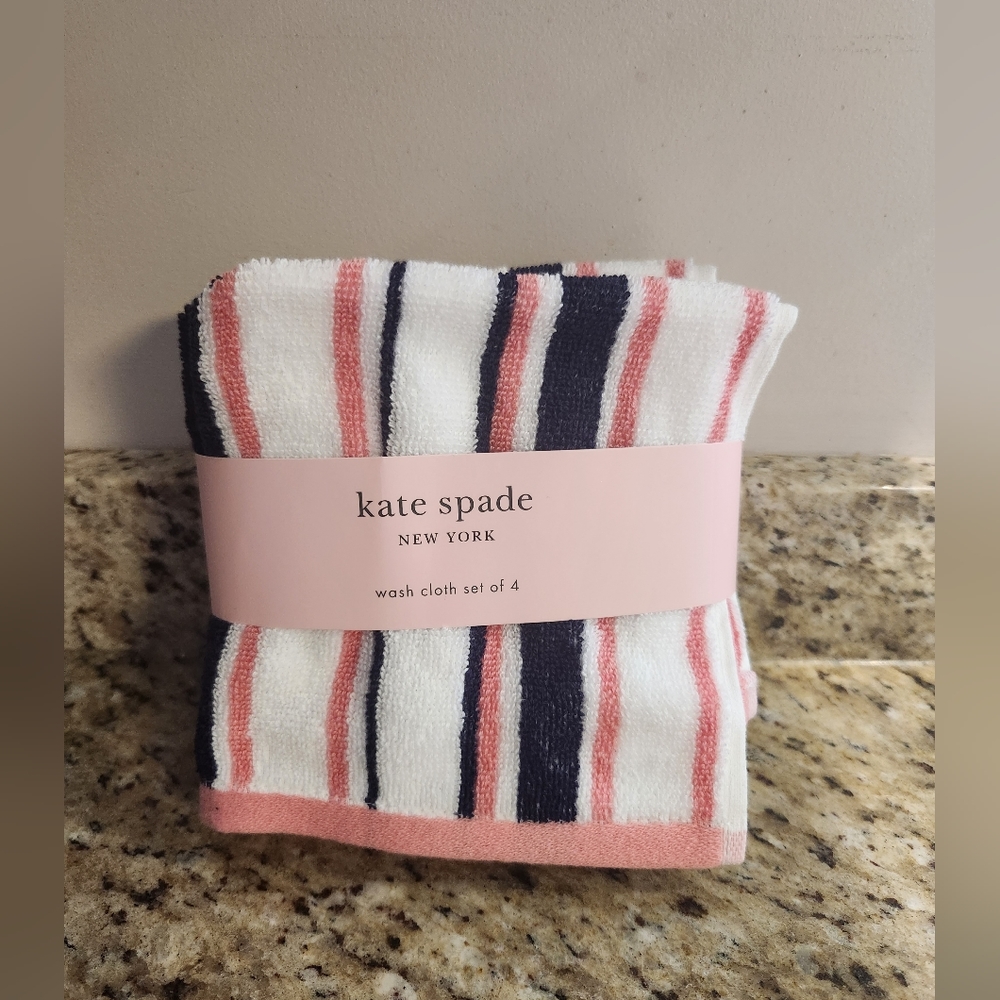 KateSpade- (4) Wash Cloths
